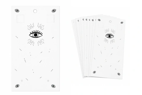 Etiquetas de Cartón para Accesorios - Ojo