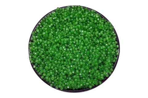 Perlas Facetadas N8 Verde