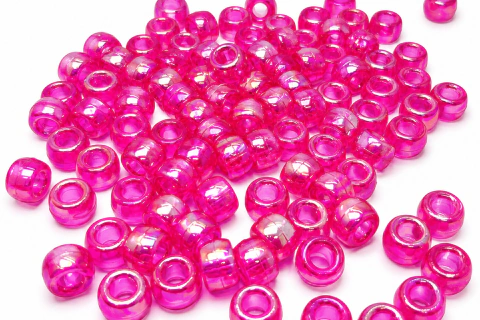 Cuenta Dona Plástica Pase Ancho - Fucsia Tornasolado