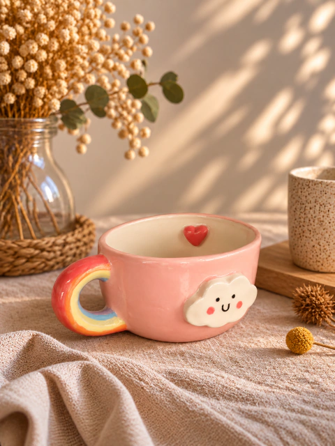 Taza de te Nube rosa