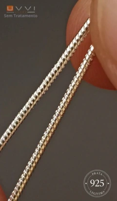 Corrente Cobra 1.2mm x 70cm em Prata 925 - Uvvi Store