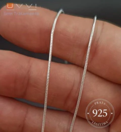 Corrente Cobra 1.2mm x 70cm em Prata 925 na internet