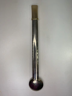 Bomba de Alpaca com Detalhes em Dourado Reta | 905 - comprar online