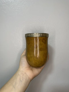 Cuia Bago de Touro com Virola de Alpaca | Natural - 930