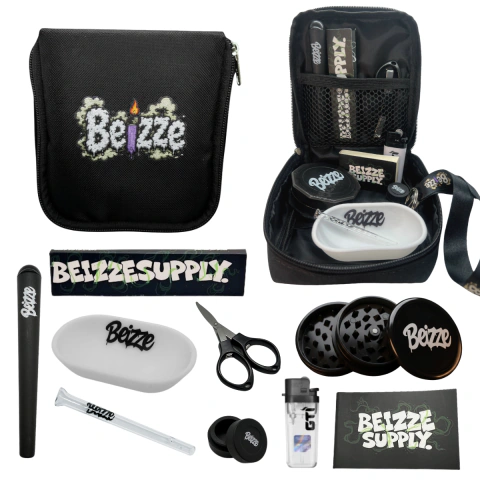Kit Beizze Completo Premium Case G Cuia Sedas Piteiras Dichavador Tesoura