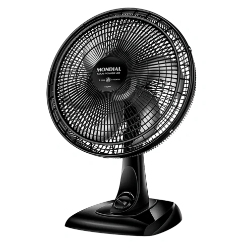 Ventilador De Mesa Mondial Maxi Power 6 Pás 40cm Preto 127v