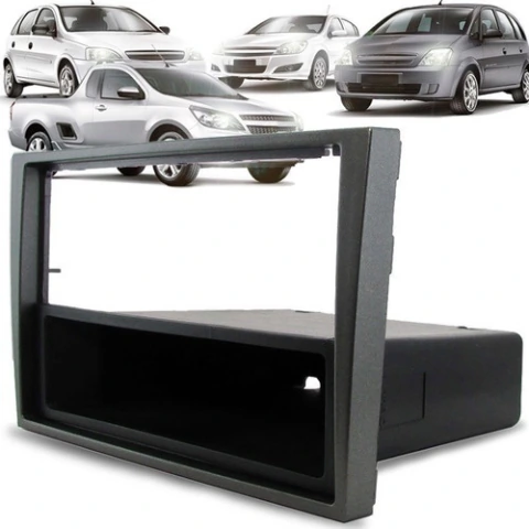 Moldura Contra Frente Plástica Para Corsa Montana Meriva Com Porta Cd 1 Din Permak