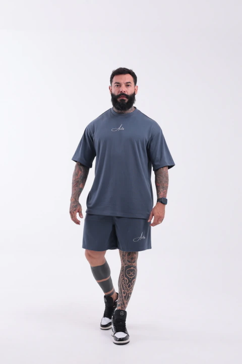 Conjunto Oversized Arctos Azul Grafite