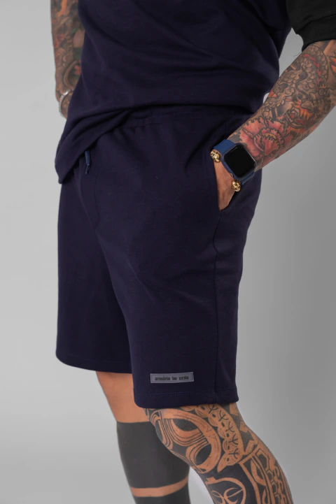Bermuda Regular Comfort Azul Marinho