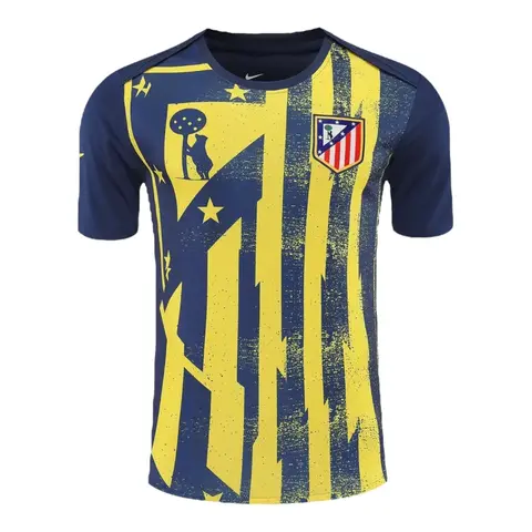 Camisa Atlético de Madrid Pré-jogo II 25/26 - Torcedor Nike Masculina - Azul e amarela - comprar online