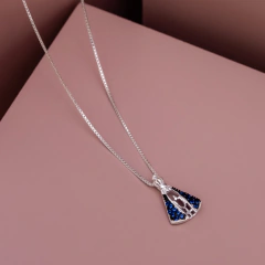 COLAR NOSSA SENHORA APARECIDA MANTO AZUL MÉDIO
