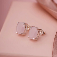 BRINCO OVAL ROSA MILK