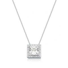 COLAR QUADRADO COM ZIRCONIA