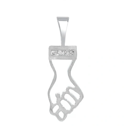 PINGENTE FIGA C/ ZIRCONIA CRISTAL