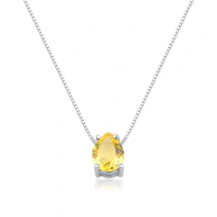 GARGANTILHA GOTA 8X10 SAFIRA AMARELA