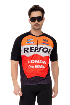 Camisa de Ciclismo Masculina Repsol (Pro) Manga Curta