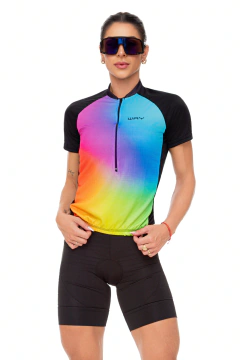 Conjunto de Ciclismo Feminino - Camisa Aquarela (PRO) e Bermuda GEL