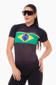 Camisa de Ciclismo Feminina Brasil Points (PRO) Manga Curta Way