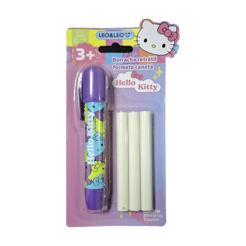 Borracha Caneta Retrátil Hello Kitty Leo&Leo