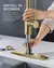 Griferia de Cocina FORIOUS con Rociador Extraible, Acabado Dorado Cepillado Clasico, Monomando de Acero Inoxidable, para 1 o 3 Orificios - comprar online