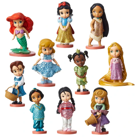 Conjunto de Miniaturas Animators' Collection Deluxe Figurine Playset - 10 Peças