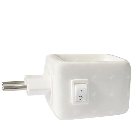 Difusor Elétrico De Tomada Bi-volt Em Porcelana Aromaterapia Branco