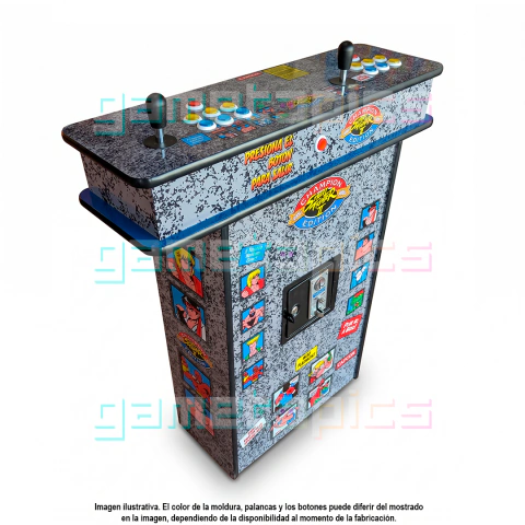 Pedestal arcade con monedero "Street FIghter"