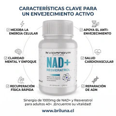 NAD+ RESVERATROL 1000MG 60 CAPS - comprar en línea