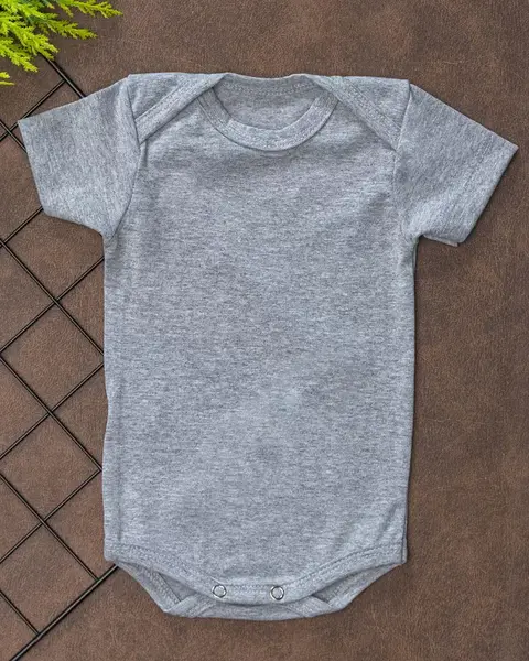 Body para Bebê Manga Curta Liso Mescla