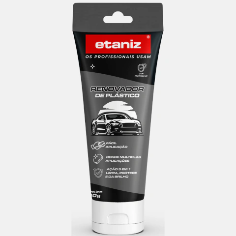 Renovador de Plástico Automotivo Etaniz 220g Painel Parachoque Proteção UV