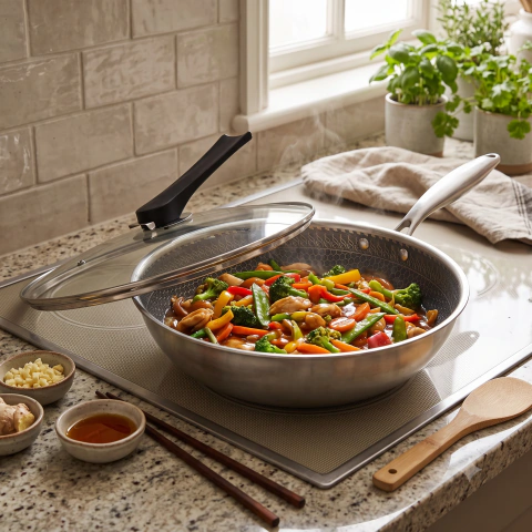 WOK ACERO INOXIDABLE