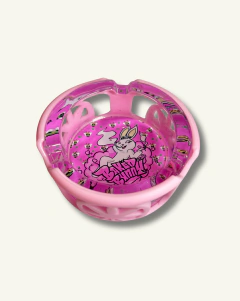 Cinzeiro de Vidro Rosa