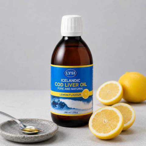 Aceite de Hígado de Bacalao CLO Icelandic — Sabor Limón (280 ml)