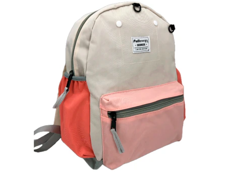 Mochila Bali rosa, salmón y gris