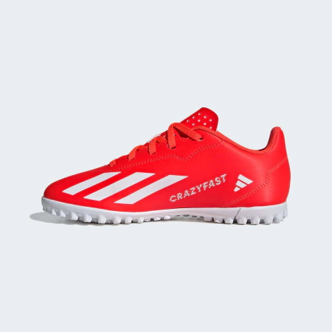 Chuteira Society Infantil Adidas X Crazyfast Club TF Vermelha IF0708