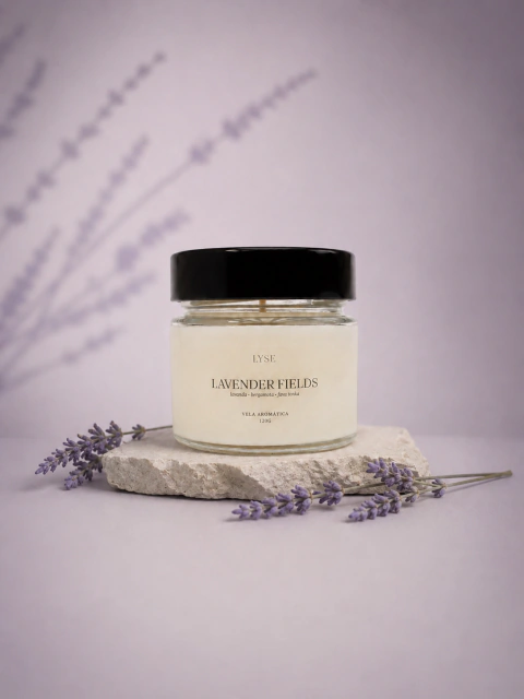 Vela Lavender Fields ESSENTIALS - Lavanda e Bergamota - 120g