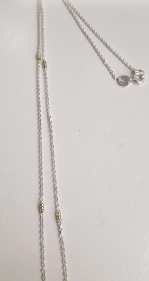 CADENA FIGARO PLATA 925 Y ORO