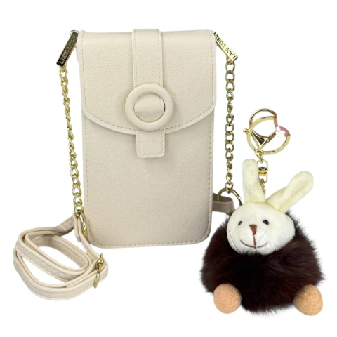 Bolsa Transversal Pequena Off White Lace & Lore