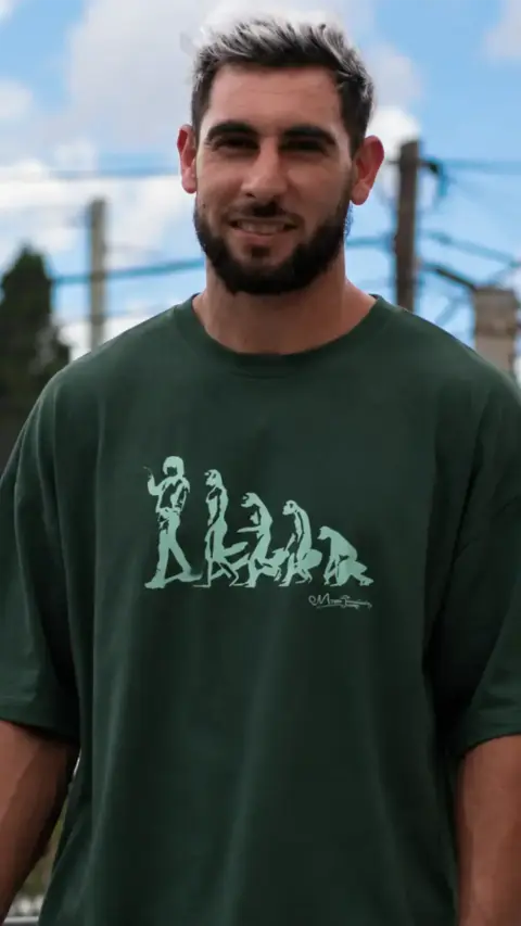 Remera La Mona y el hombre Oversize