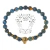 Bracelete de Contas de Pedra de Malaquita de Cor Leopardo, Moda, Charme para Mulheres - ASTRAL