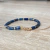 Pulseira de Memória com Contas Cilíndricas de Pedra Imperial Azul Estilo Vintage, Joia de - comprar online