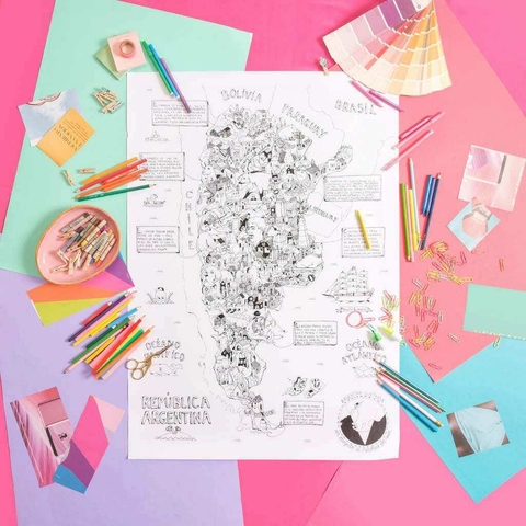 Mapa Mapoteca - Argentina para pintar