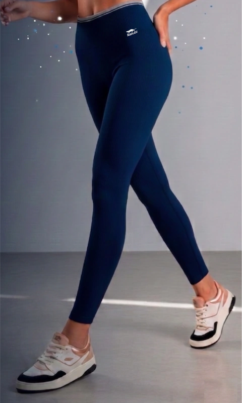 Legging Canelado Friso Fast Marinho