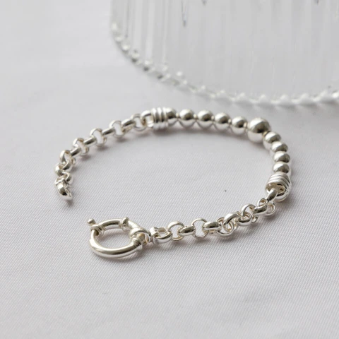 Pulsera Rolo con Bolas