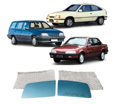 PAR DE LENTE VIDRO AZUL RETROVISOR KADETT E MONZA TUBARÃO
