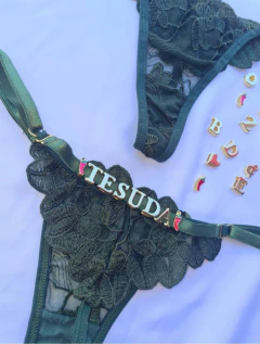 Calcinha fio personalizável tule pétala na internet