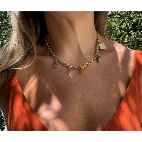 Colar Universo Dourado