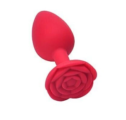 Plug Anal Em Silicone Com Base De Flor - Tamanho G