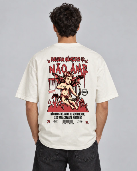 Camiseta Regra Número 5 Não Ame — Oversized