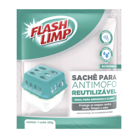 SACHE PARA ANTI MOFO REUTILIZAVEL 400G FLASHLIMP